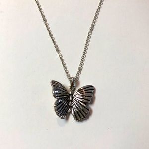 Silver Butterfly Necklace